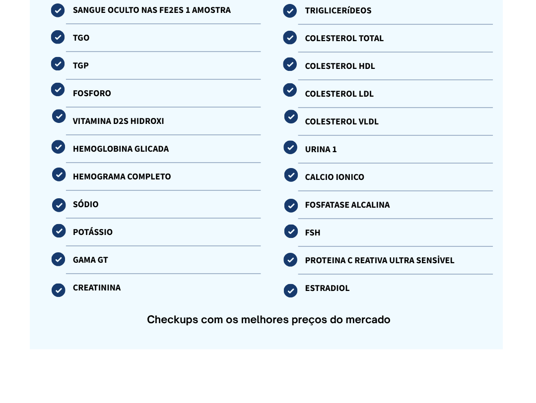 Check-up da Mulher com mais de 45 Anos